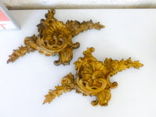 Load image into Gallery viewer, XXL PAIR 19TH Antique French Gilded Bronze Shell Pediment Hardware Salvage RARE