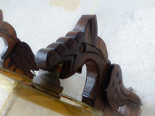 Load image into Gallery viewer, Vintage PAIR French Carved Wood Gothic Chimera Wall Light Sconce Gargoye Shades