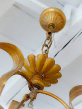 Load image into Gallery viewer, Gorgeous Vintage Chandelier Pink Glass Drops Porcelain flowers Murano 1950 RARE