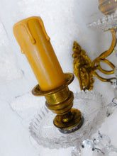 Load image into Gallery viewer, BACCARAT 19TH Gorgeous PAIR Wall Light Clear Crystal Drop Sconces 4 Fires RARE