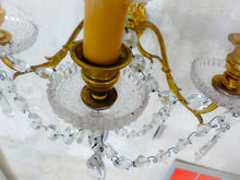 Load image into Gallery viewer, BACCARAT 19TH Gorgeous PAIR Wall Light Clear Crystal Drop Sconces 4 Fires RARE