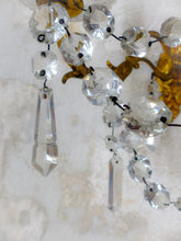 Load image into Gallery viewer, BACCARAT 19TH Gorgeous PAIR Wall Light Clear Crystal Drop Sconces 4 Fires RARE