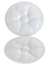 Load image into Gallery viewer, 1960 French Vintage GIEN Majolica Cream Oyster Artichoke Plates 12x available
