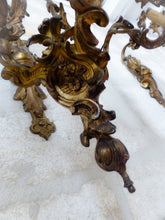 Load image into Gallery viewer, Large Antique PAIR French Wall Light Sconce RARE 2 Cherubs Angels Bronze 4 fires
