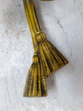 Load image into Gallery viewer, Antique Pair Wall Light Sconces Bronze Brass 1930 Porcelain Flowers Foliage