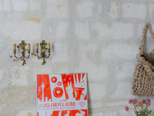 Load image into Gallery viewer, Antique Pair Wall Light Sconces Bronze Brass 1930 Porcelain Flowers Foliage