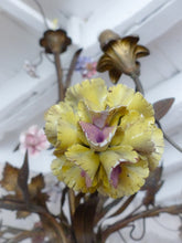 Load image into Gallery viewer, French Sanctuary Church Chandelier Ceiling Religious Porcelain Flowers 19TH RARE