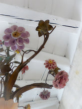 Load image into Gallery viewer, French Sanctuary Church Chandelier Ceiling Religious Porcelain Flowers 19TH RARE