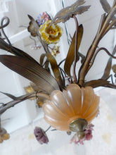 Load image into Gallery viewer, French Sanctuary Church Chandelier Ceiling Religious Porcelain Flowers 19TH RARE