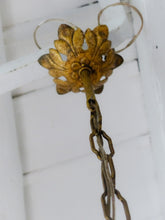 Load image into Gallery viewer, Antique Chandelier White Opaline Drops Cup Beads 1930 MURANO 6 lights RARE