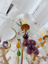 Load image into Gallery viewer, Gorgeous Antique Chandelier Handmade Glass Drops Fruits 1920 MURANO 8 lights