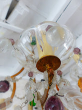 Load image into Gallery viewer, Gorgeous Antique Chandelier Handmade Glass Drops Fruits 1920 MURANO 8 lights
