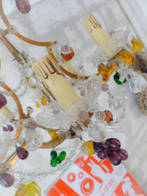Load image into Gallery viewer, Gorgeous Antique Chandelier Handmade Glass Drops Fruits 1920 MURANO 8 lights