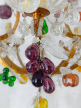 Load image into Gallery viewer, Gorgeous Antique Chandelier Handmade Glass Drops Fruits 1920 MURANO 8 lights