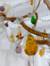 Load image into Gallery viewer, Gorgeous Antique Chandelier Handmade Glass Drops Fruits 1920 MURANO 8 lights
