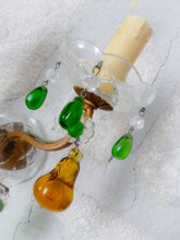Load image into Gallery viewer, RARE Set Antique Chandelier Wall Lights Handmade Glass Drops Fruits 1950 MURANO