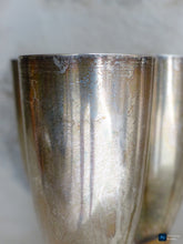 Load image into Gallery viewer, Charming Set of x8 Vintage Champagne Flutes Brass & Silverplated Metal 9"- Used