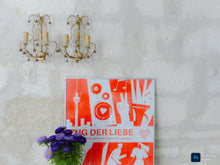 Load image into Gallery viewer, Vintage Pair cage Wall Light Clear Crystal Drop Cup Beads 1970's RARE Sconce