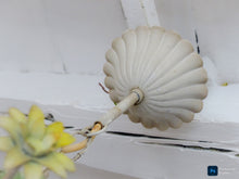 Load image into Gallery viewer, Charming Florentine Chandelier Enameled Metal Tole Flowers Italian Ceiling 80's