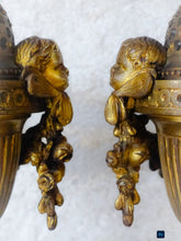 Load image into Gallery viewer, Gorgeous Antique PAIR French Cherub Cassolette Bronze - Early 19TH Louis XVI