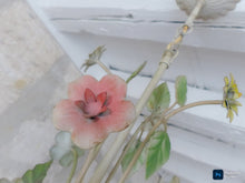 Load image into Gallery viewer, Charming Florentine Chandelier Enameled Metal Tole Flowers Italian Ceiling 80's