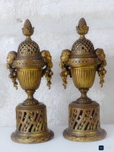 Load image into Gallery viewer, Gorgeous Antique PAIR French Cherub Cassolette Bronze - Early 19TH Louis XVI