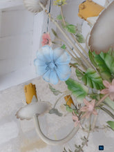 Load image into Gallery viewer, Charming Florentine Chandelier Enameled Metal Tole Flowers Italian Ceiling 80's