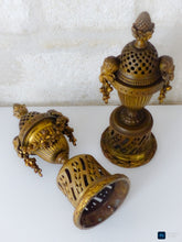 Load image into Gallery viewer, Gorgeous Antique PAIR French Cherub Cassolette Bronze - Early 19TH Louis XVI