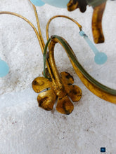 Load image into Gallery viewer, 1930 MURANO Antique PAIR Wall Light Aqua Blue Opaline Drops Cup Bead Sconces OMG