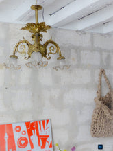 Load image into Gallery viewer, Gorgeous French 19th Century Gilt Bronze Flush Mount Light Chandelier Ceiling