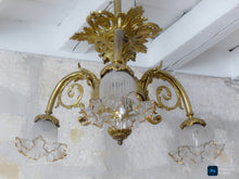 Load image into Gallery viewer, Gorgeous French 19th Century Gilt Bronze Flush Mount Light Chandelier Ceiling