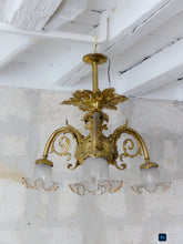 Load image into Gallery viewer, Gorgeous French 19th Century Gilt Bronze Flush Mount Light Chandelier Ceiling