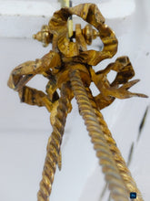 Load image into Gallery viewer, Gorgeous Antique French Basket Chandelier Ceiling Bronze Beads Prisms 1900 LXVI