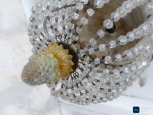 Load image into Gallery viewer, Gorgeous Antique French Basket Chandelier Ceiling Bronze Beads Prisms 1900 LXVI
