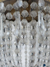 Load image into Gallery viewer, Gorgeous Antique French Basket Chandelier Ceiling Bronze Beads Prisms 1900 LXVI