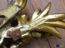 Load image into Gallery viewer, PAIR early 19TH Antique French Gilded Bronze Empire Pediment Hardware Salvage