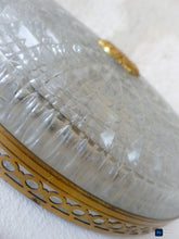 Load image into Gallery viewer, Gorgeous Vintage French Empire Ceiling D: 10" Gilded Bronze Brass & Glass 1960s