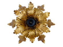 Load image into Gallery viewer, BANCI 1980 Charming Murano Ceiling Wall Light Gilded Tole Chandelier Foliage