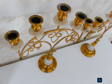 Load image into Gallery viewer, 19TH Gorgeous Antique Pair French Church Candlestick gilded Brass & Alabaster