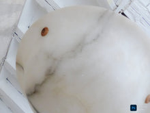 Load image into Gallery viewer, 1900 Gorgeous Antique French Alabaster Pendant Chandelier Ceiling Rope Mount 14"