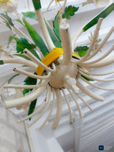 Load image into Gallery viewer, 1960's Charming Florentine Chandelier Enameled Metal Tole Flower Italian Ceiling