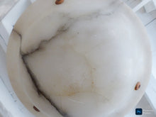 Load image into Gallery viewer, 1900 Gorgeous Antique French Alabaster Pendant Chandelier Ceiling Rope Mount 14"