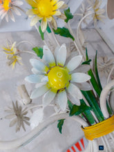 Load image into Gallery viewer, 1960's Charming Florentine Chandelier Enameled Metal Tole Flower Italian Ceiling