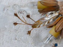 Load image into Gallery viewer, 1980 Flowers Glass Murano Gilded & Silver Wall Light Ceiling Chandelier ARTEFICE