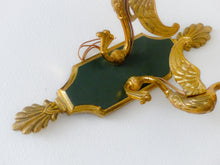 Load image into Gallery viewer, Vintage PAIR French Empire Wall Light Sconce RARE 2 Light Swans Bronze 1950 #2