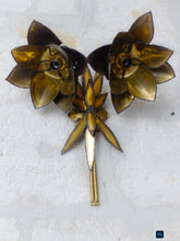 Load image into Gallery viewer, RARE Att. Christian Techoueyres Brass Flower Wall Sconce for Maison Jansen 1970'