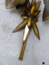 Load image into Gallery viewer, RARE Att. Christian Techoueyres Brass Flower Wall Sconce for Maison Jansen 1970'