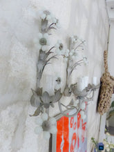 Load image into Gallery viewer, MURANO 1980 Vintage PAIR Wall Light White Opaline Drops Flowers Bead Chandelier