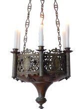 Load image into Gallery viewer, Gorgeous Antique French Crown Sanctuary Church Chandelier Ceiling Religious 19TH