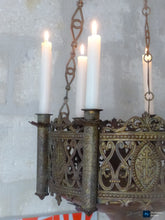Load image into Gallery viewer, Gorgeous Antique French Crown Sanctuary Church Chandelier Ceiling Religious 19TH